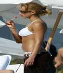 Jessica Alba on boat