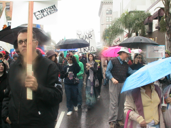 Anti war march in Hollyood