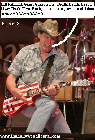 Ted Nugent onstage playing Guitar at the NRA meeting in Houston April 16 2005