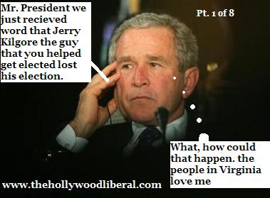President Bush monitors the 2005 election results