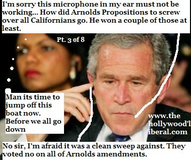 President Bush monitors the 2005 election results