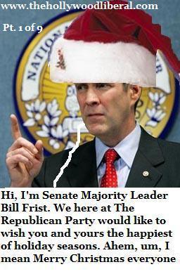 Bill Frist santa hat