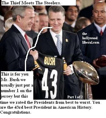 President Bush Meets the Super Bowl Champions Steelers