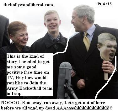 Bush meets autstic Jason McElwain, 6 consecutive 3 point shots in High school basketball