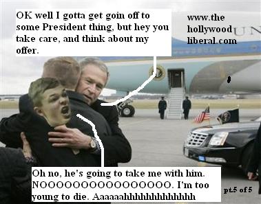 Bush talks with Jason McElawain in upstate N.Y