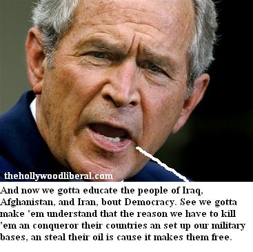 Bush tells how educated he is. 