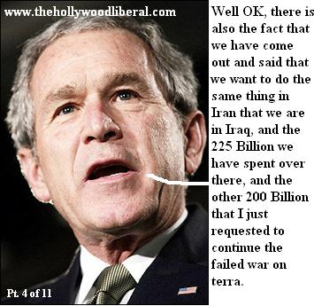 Bush doesn't like all the negativism surronding him