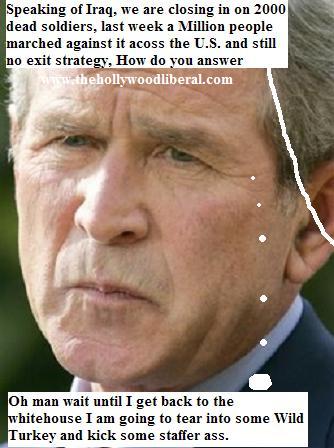 President Bush looks like hes had enough