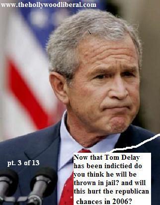 President Bush makes funny face