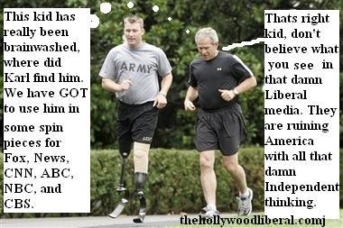 Bush runs with Iraq double amputee