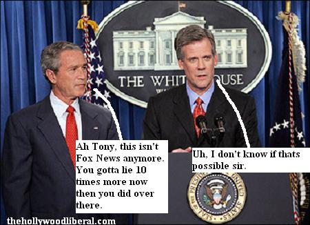 President Bush has a new press secretary to stonewall reporters