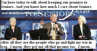 The President gives a speech on medicare to senior citizens in Arizona