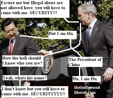 Bush and Chinese President Hu