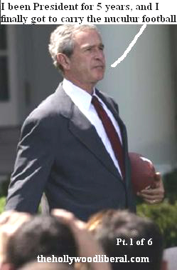 President Bush carries the nuclear football for a loss