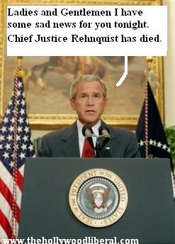 President Bush announces the Death of William Rehnquist