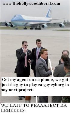 Arnold Schwarzneggar wants George W. Bush in his next movie