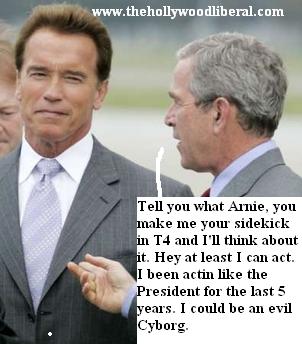 President Bush and Arnold Schwarzneggar