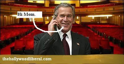 President Bush in a movie theatre