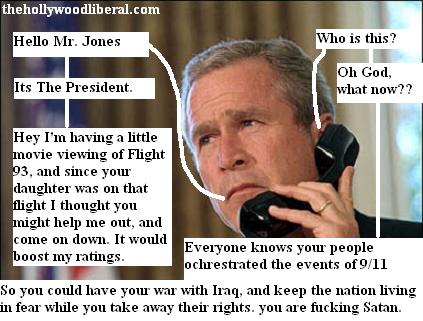 Bush on Phone before screening united 93