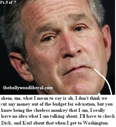 Bush lies to student in kansas about education