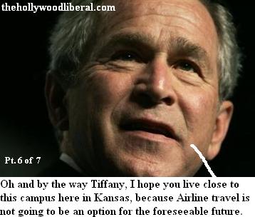 President Bush has a message to the student from Kansas
