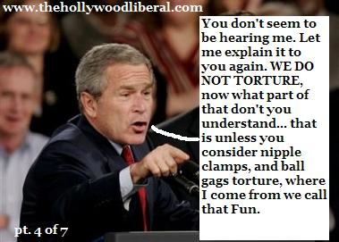 President Bush does not want congress to pass anti torture leglislation