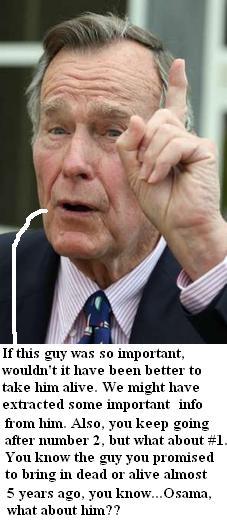 Former President George H.W. Bush Sr. asks his son a 