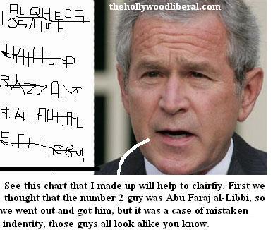 George W. Bush shows list of former al qaida number 2 men