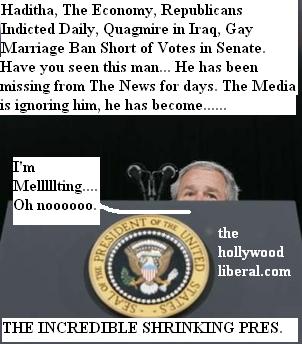 Bush is being ignored by the news