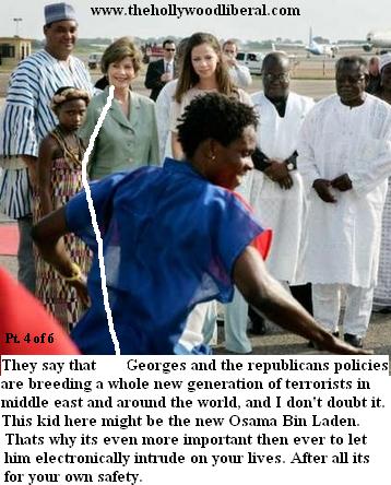 Laura Bush talks with african citizens