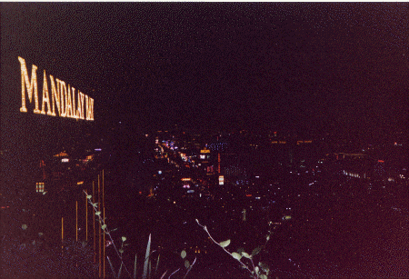 View from The outdoor bar at the House of Blues Foundation Room atop The Mandalay Bay in Las Vegas Nev.