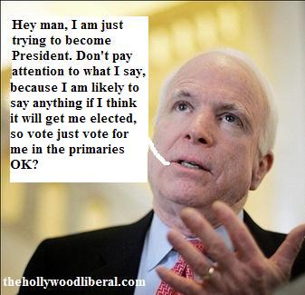 John McCain flipflops again