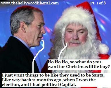 The President speaks with Santa.
