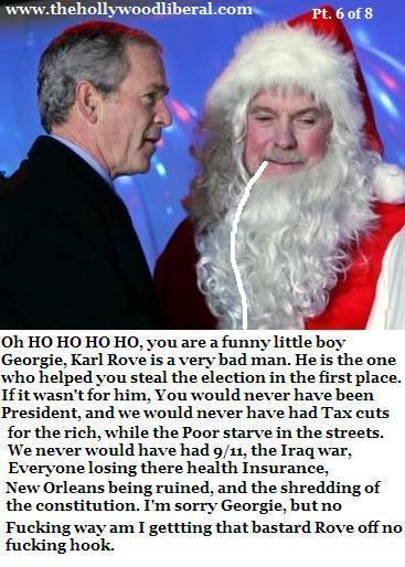 The President speaks with Santa.