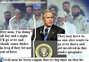 Bush gives a speech to a prison gang