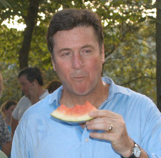 George Macaca Allen eats some watermelon