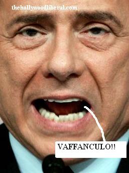 Italian President Silvio Berlusconi, reacts to losing election