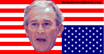 Upsidedown flag and Bush, both are signals of distress